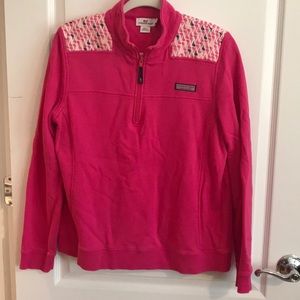 Vineyard Vines. L Fuchsia Shep Shirt.